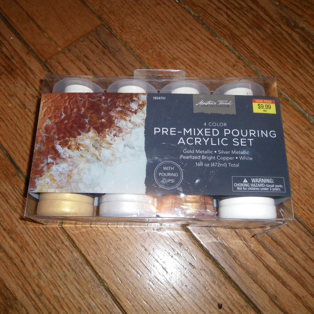 4 Color Pack Master's Touch Pre-Mixes Pouring Acrylic Paint Set - 4 oz. Bottles